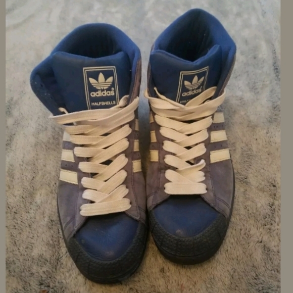 adidas Other - Men's Adidas Blue Half Shell High Top Shoes 10 1/2
